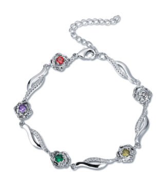 Gold-Plated Copper Floral Bracelet