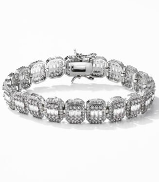 Copper Gold-Plated Luxury Full Diamond Glittering Bracelet