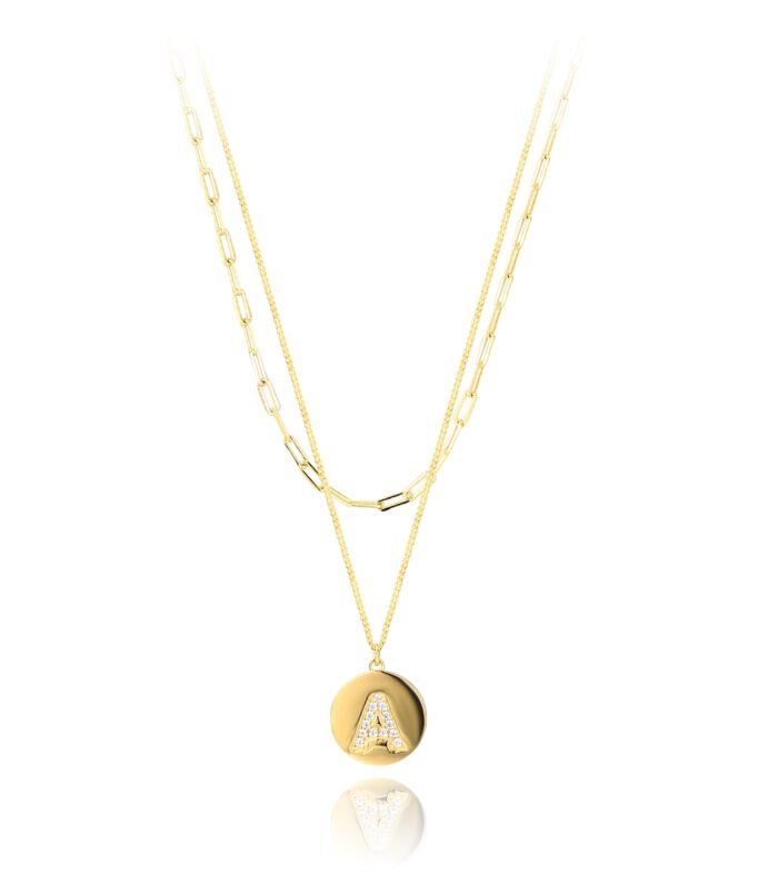 Gold-Plated Copper Letter Necklace for Layering